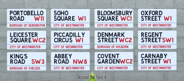 London street names
