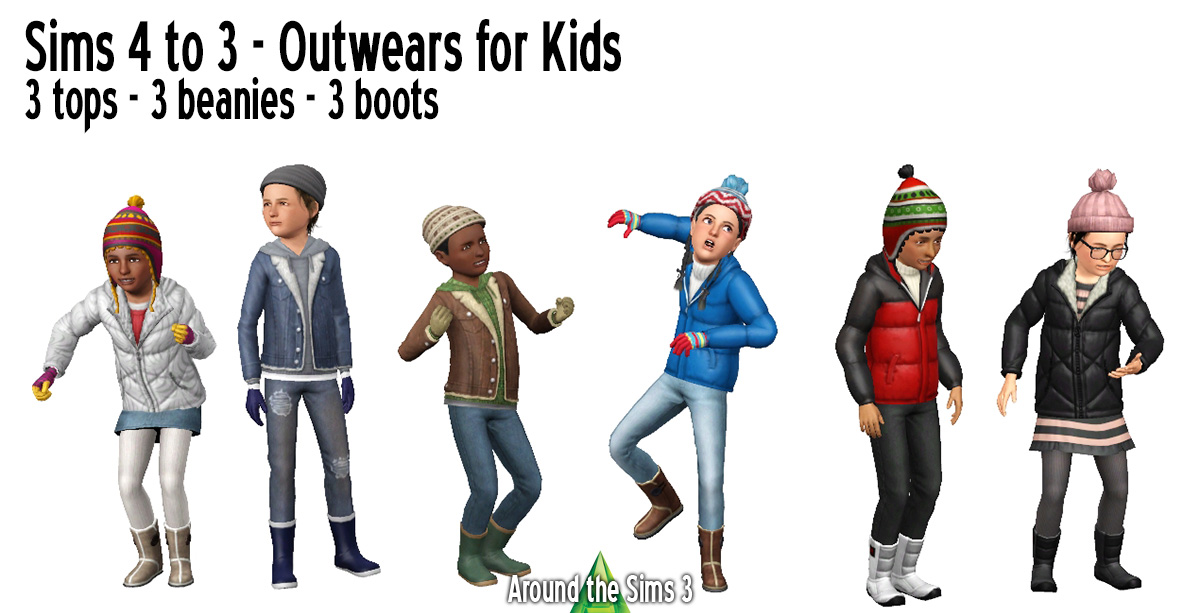 klient Vend om sporadisk Around the Sims 3 | Downloads | Clothes | Sims 4 to 3 - Outwears for kids