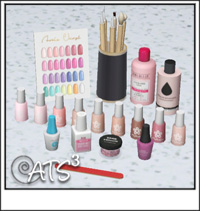 Nail salon clutter