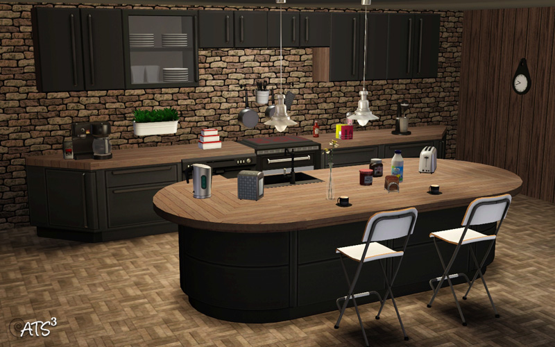 The Sims 3 Custom Content S, How To Make Curved Kitchen Island Sims 4