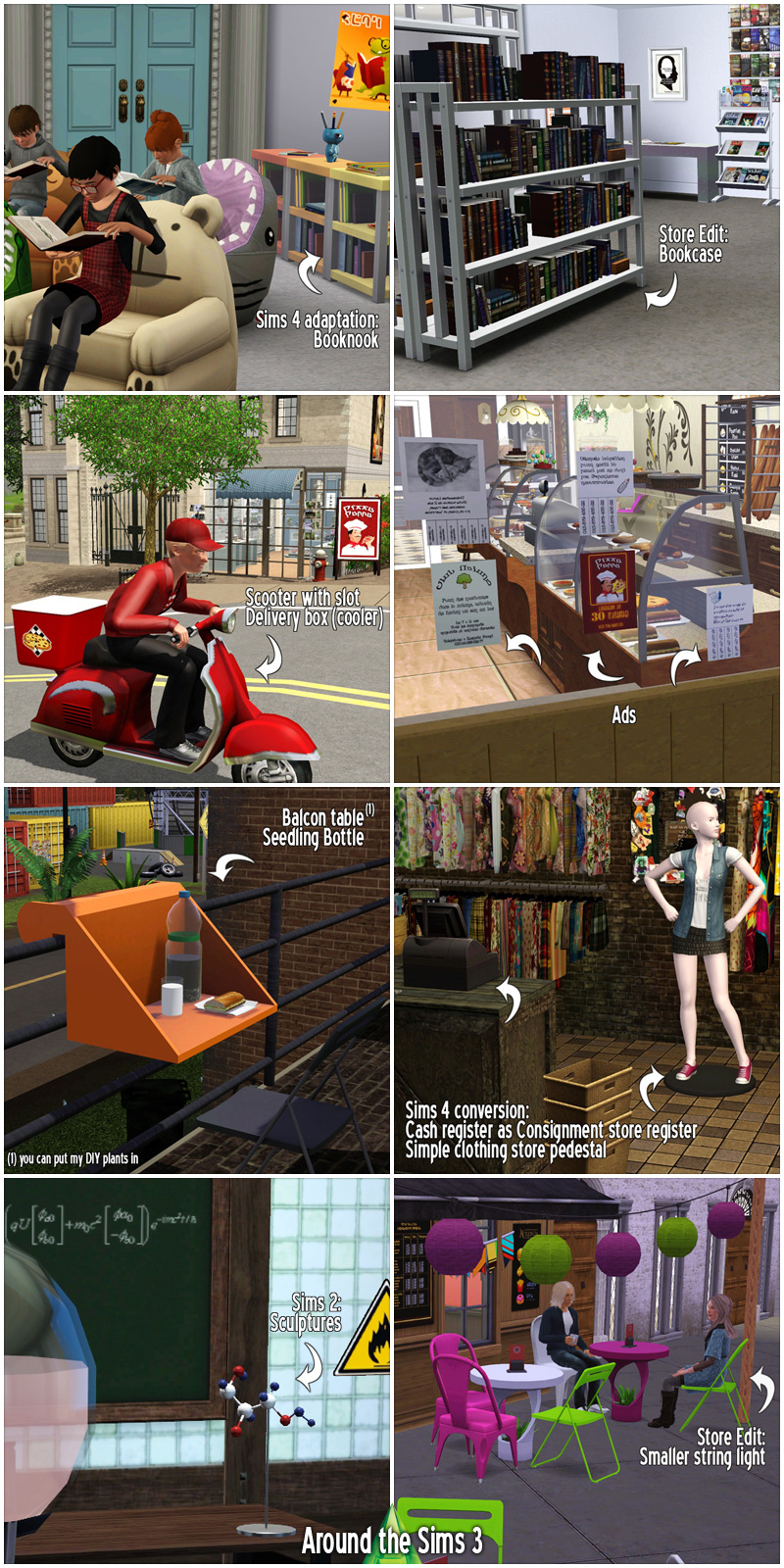 Around the Sims 3, Custom Content Downloads, Objects